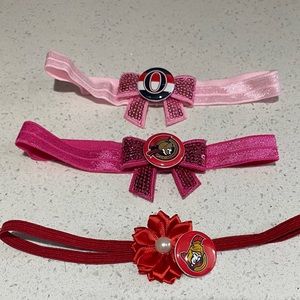 Ottawa Senators hockey new baby girl headbands